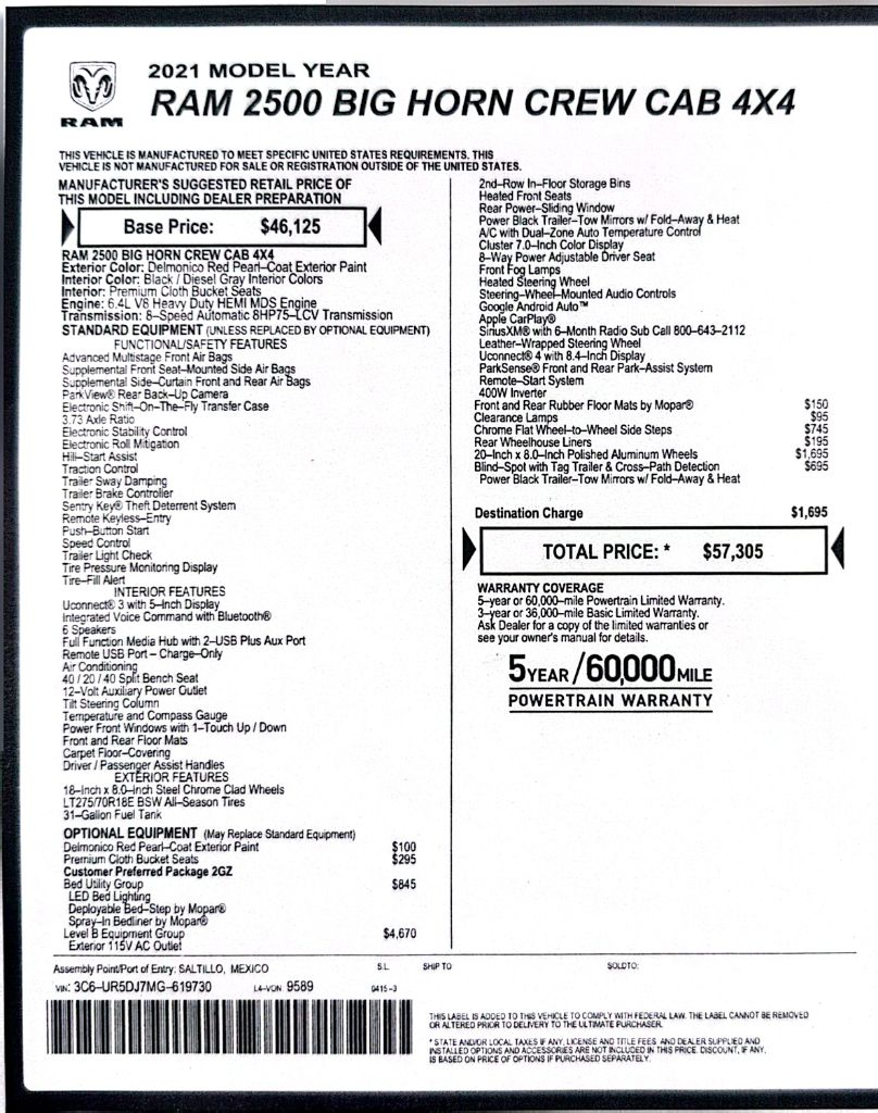 2021 RAM Ram 2500 Pickup Big Horn - Photo 32